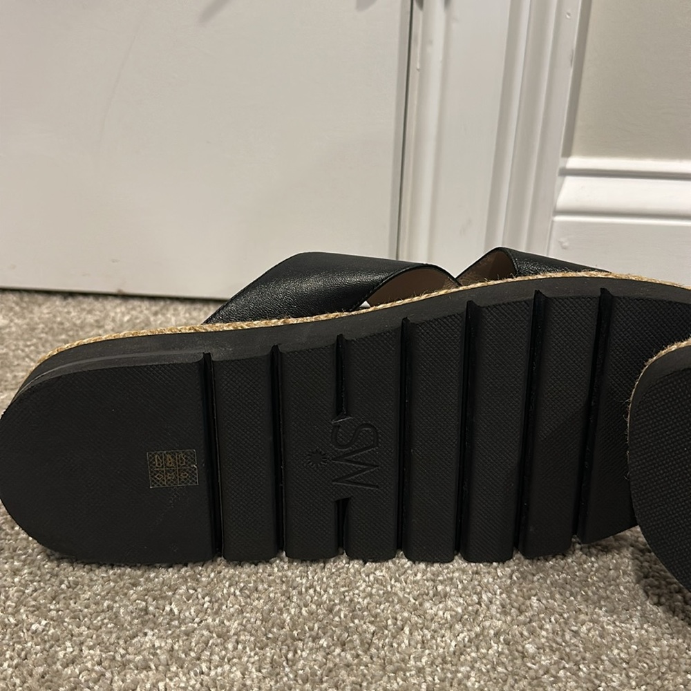 Stuart Weitzman Women’s Roza Lift Slides Sandals Size 10.5 Leather Luxury EUC - Picture 8 of 8